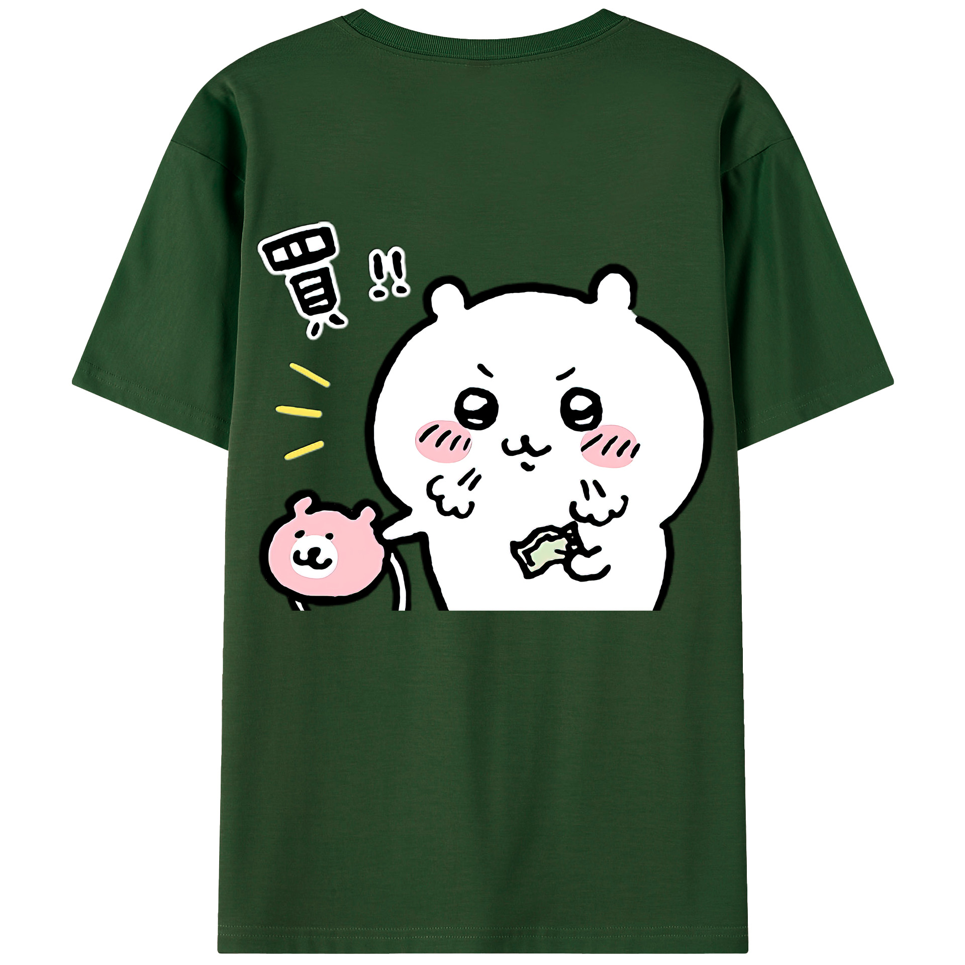 （画像用） ちいかわ ちいかわ Chii-kawa chiikawa 綿100％半袖Tシャツ（背面プリント）